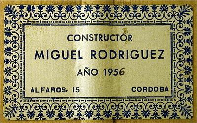 Miguel Rodriguez 1956 - Guitar 1 - Photo 2