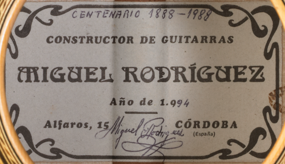 Miguel Rodriguez 1994 - Pepe Romero - Guitar 2 - Photo 3