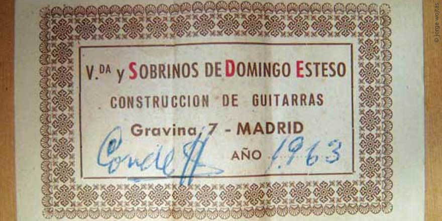 HERMANOS CONDE - SOBRINOS DE ESTESO 1963 - LABEL - ETIKETT - ETIQUETA