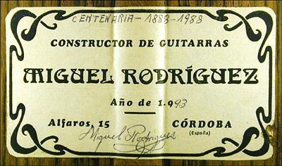 Miguel Rodriguez 1993 - Guitar 2 - Photo 3