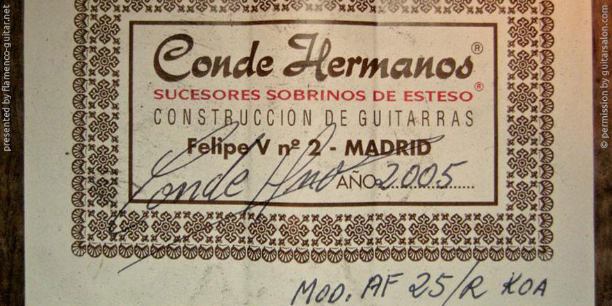 HERMANOS CONDE - SOBRINOS DE ESTESO 2005 - LABEL - ETIKETT - ETIQUETA