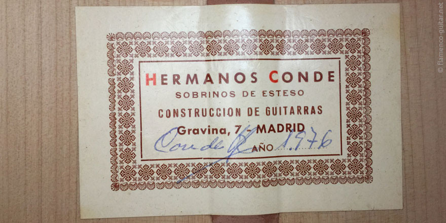 HERMANOS CONDE - SOBRINOS DE ESTESO 1976 - LABEL - ETIKETT - ETIQUETA