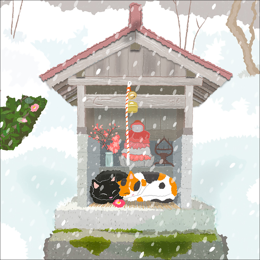 たびねこ新作イラスト『春を待つ』 - たびねこ たびねこ新作イラスト『春を待つ』 - たびねこ
