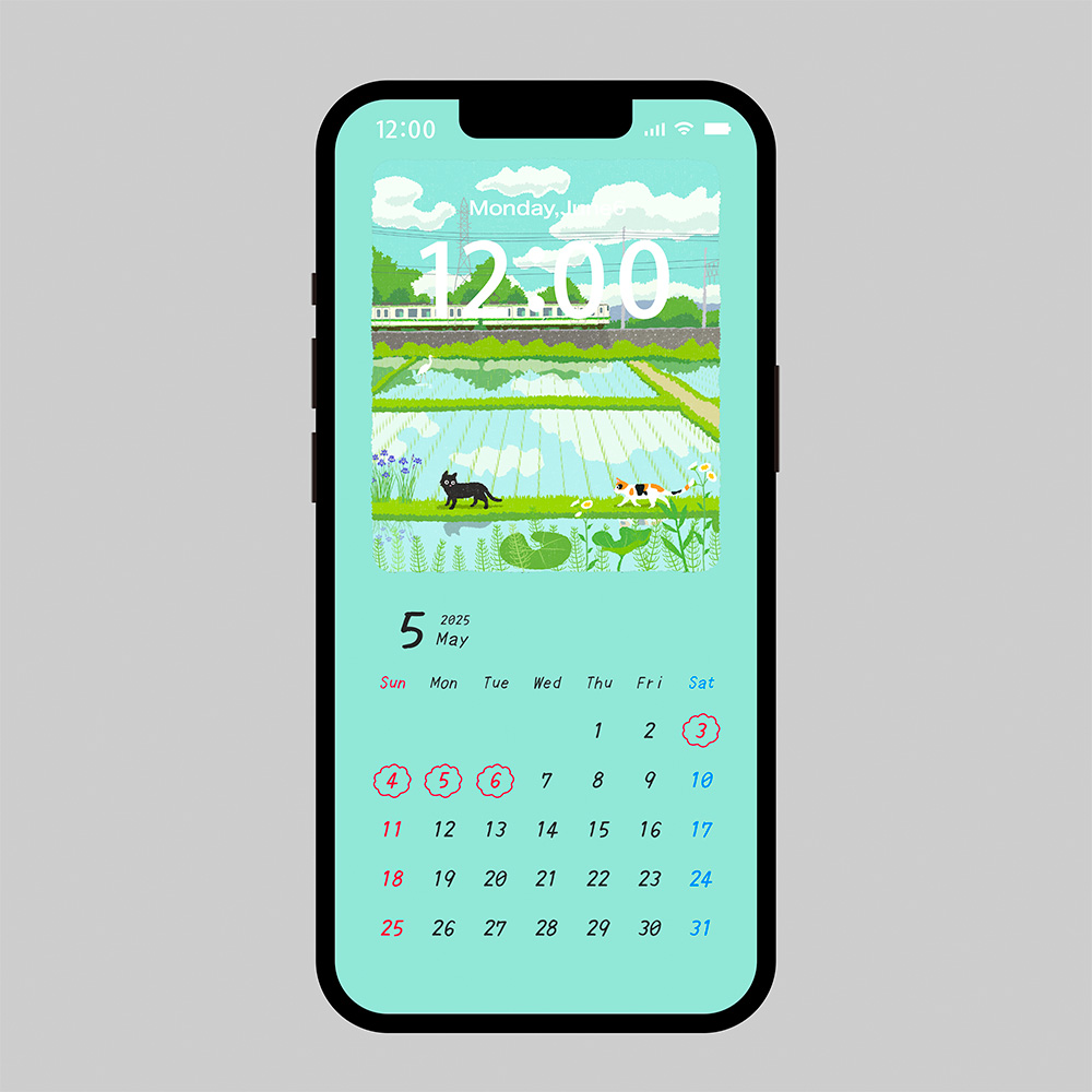 スマホ向けカレンダー5月用