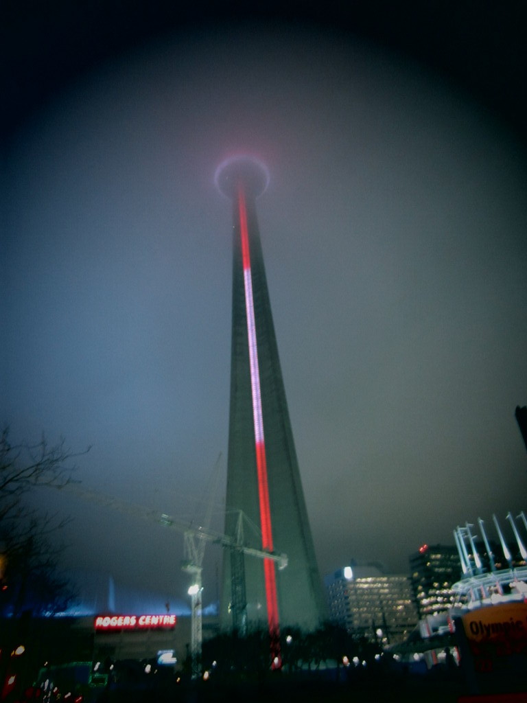 CN Tower on a cold winter day