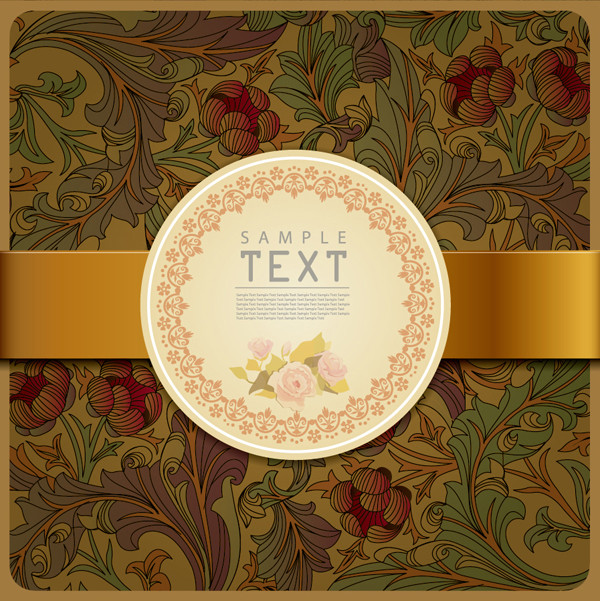 古典的な表紙の帯 classic pattern background vector