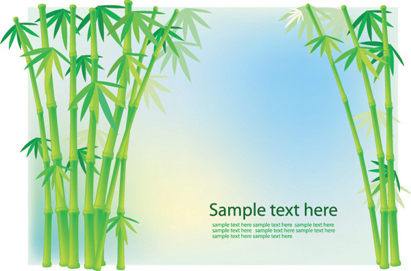 竹の背景と草のクリップアート bamboo grass plant vector3