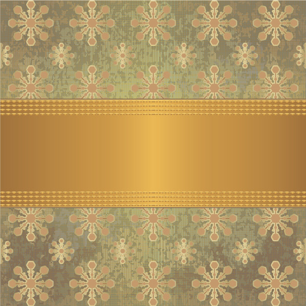 金色の帯付き表紙テンプレート beautiful pattern background