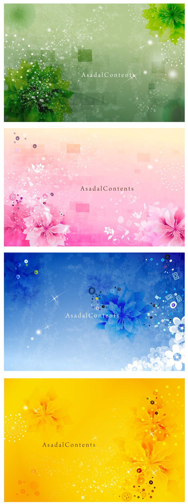 淡い花柄の背景 Dream flower pattern backgrounds