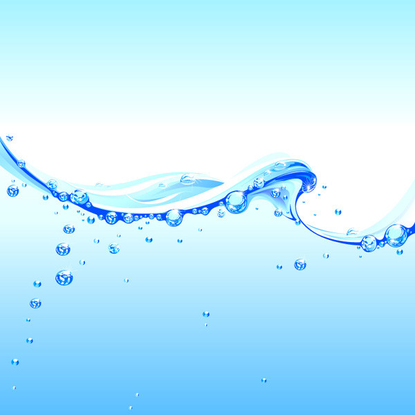 水滴のクリップアートと水面の背景 water droplets theme vector2