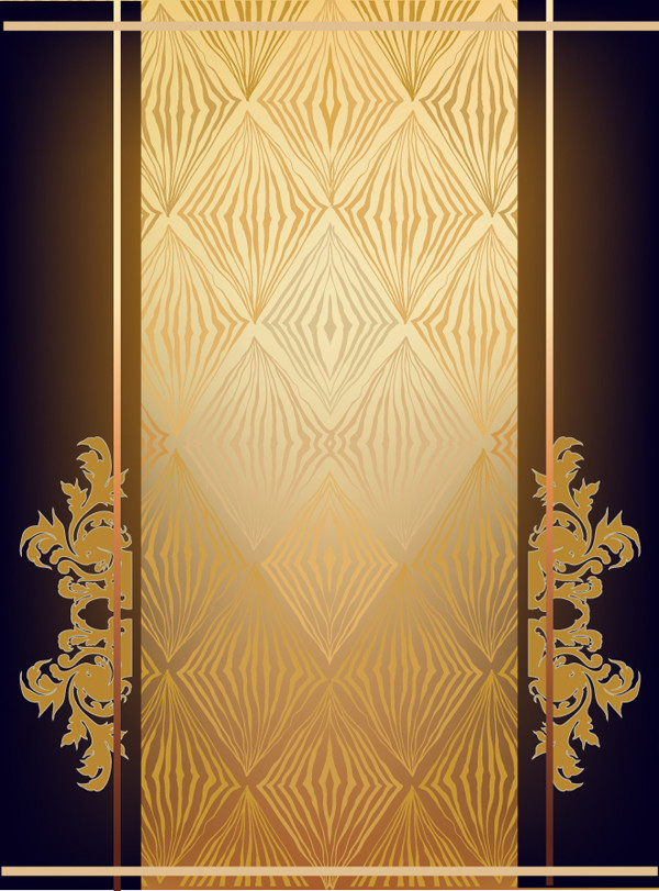 豪華な金張りパターンの背景 european gold pattern ornate background