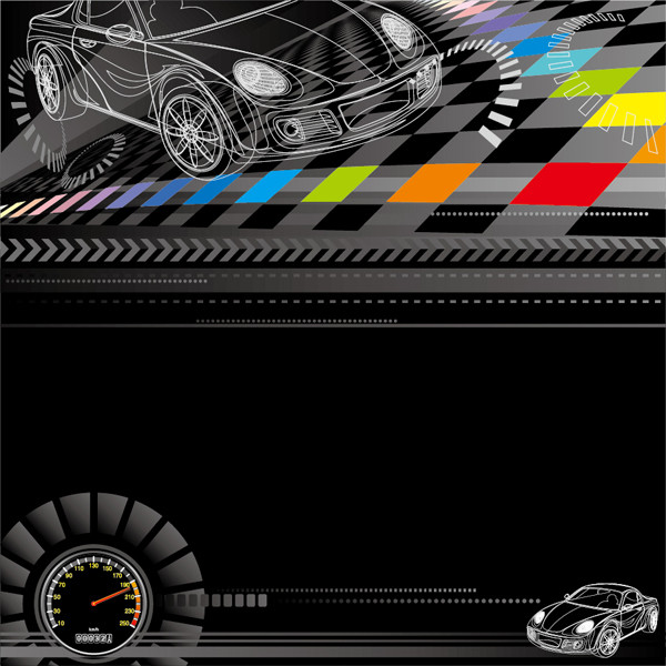 自動車レースをイメージした背景 racing theme background pattern