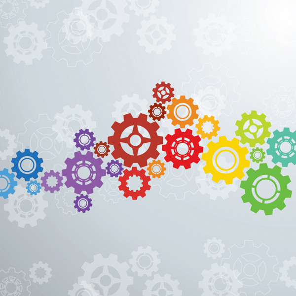 虹色の歯車がカラフルな背景 Colorful Gears Background Free Art Jimdo