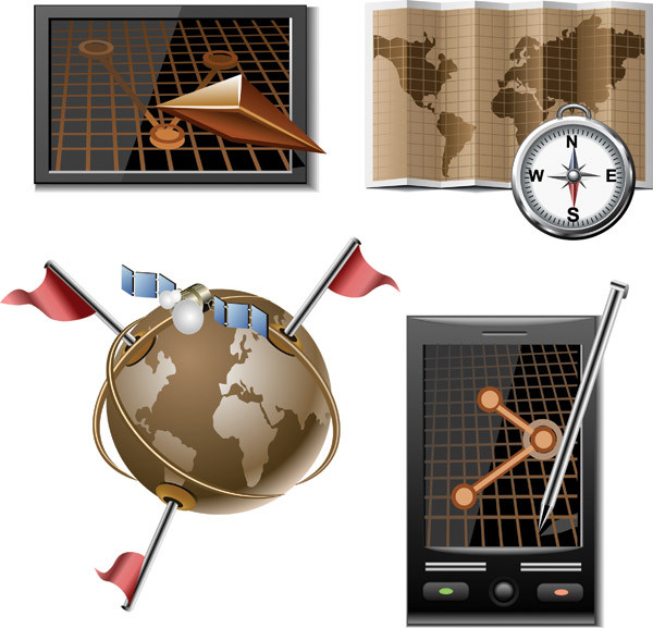 地図をイメージしたアイコン map icon vector3