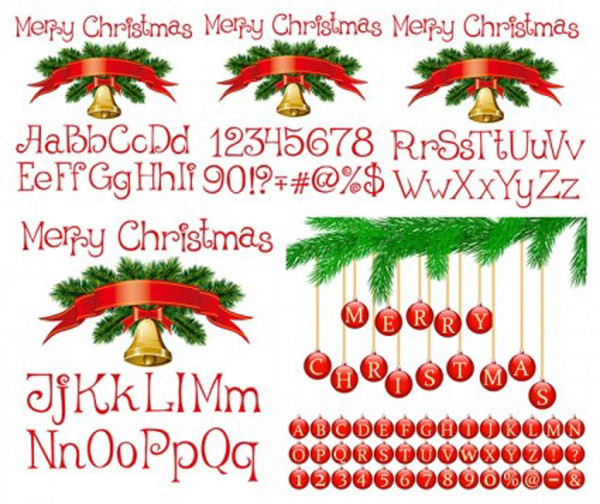 クリスマスの飾り付け用英数字 christmas alphanumeric