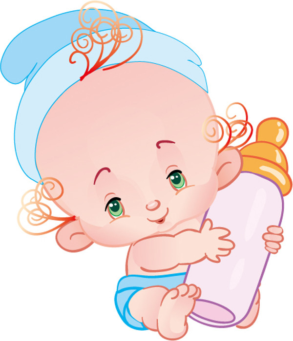 可愛い赤ちゃんのクリップアート cartoon cute baby vector3