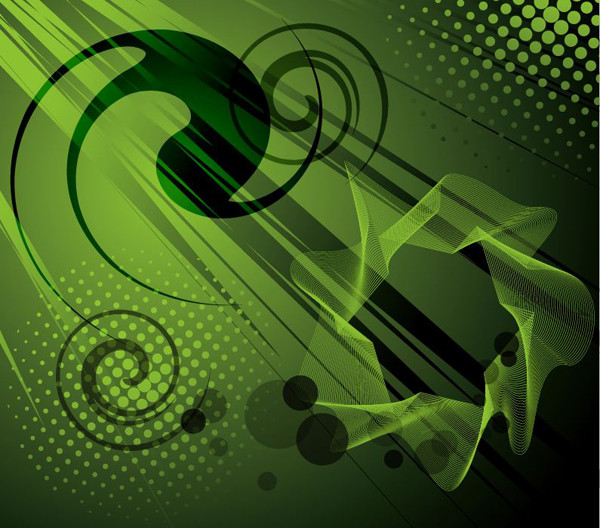 緑色を基調とした抽象的な背景 Abstract Green Vector Background