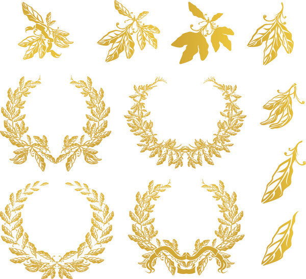 オリーブ飾りと月桂冠 Olive and laurel wreath decoration