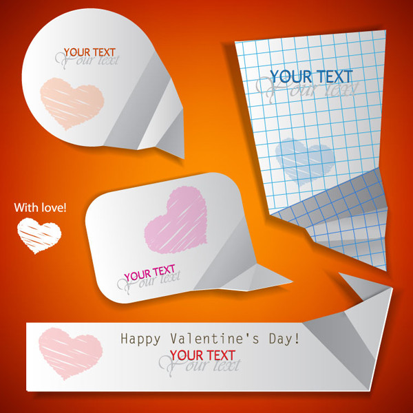 バレンタインデー テキスト ラベル Valentine's Day text labels