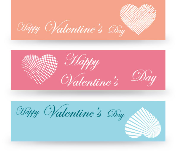 バレンタインデー バナー valentine day banner vector4