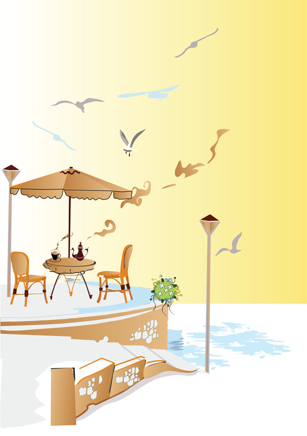 海辺のカフェ Seaside cafe