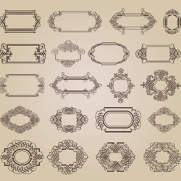 Download 基本的な飾り罫 fine lace border vector pattern - Free Art Jimdo