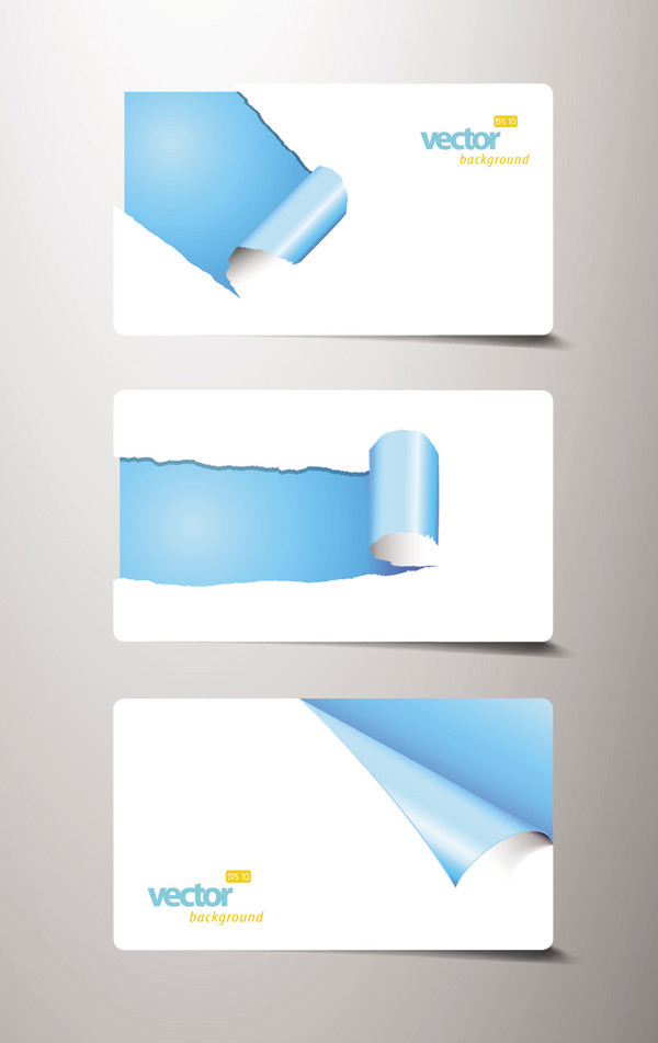 捲れた紙のカード Card of the paper curling