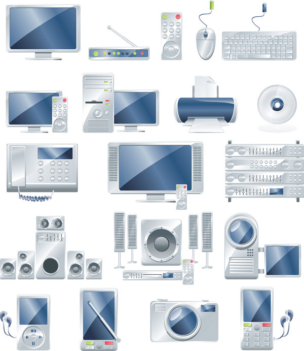 デジタル機器のアイコン digital product icon vector2