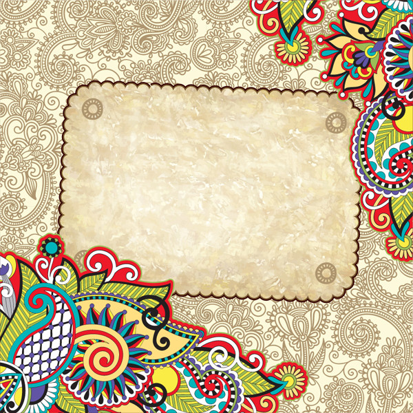 レトロなパターンのボーダー retro pattern border vector