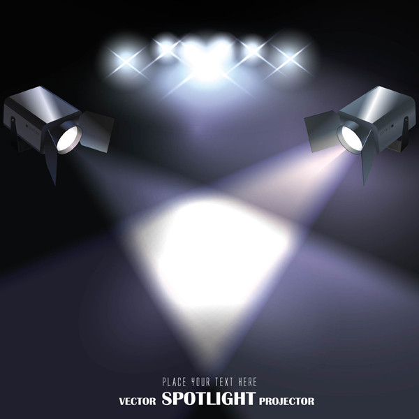 スポットライトの光 spot light projector vector2