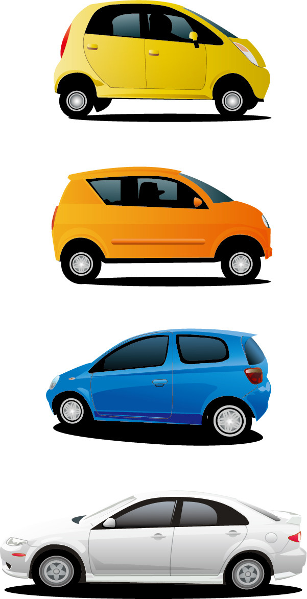 小型乗用車のクリップアート small car vector