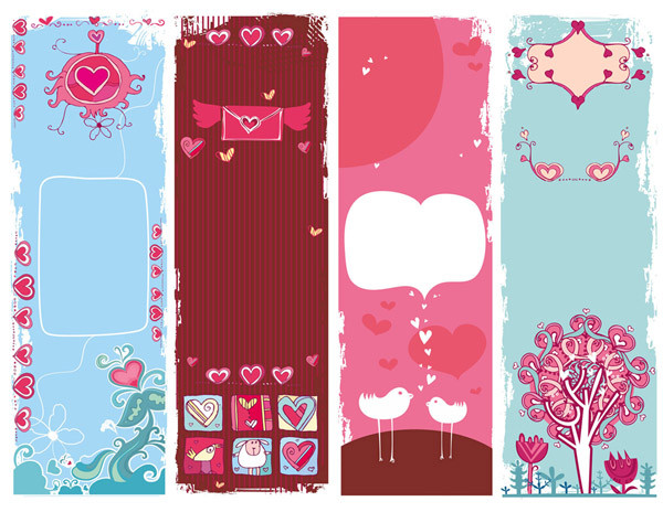 可愛いバレンタインデーの背景 background vector cute valentine day2