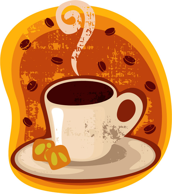 珈琲カップの背景 coffee cup stickers