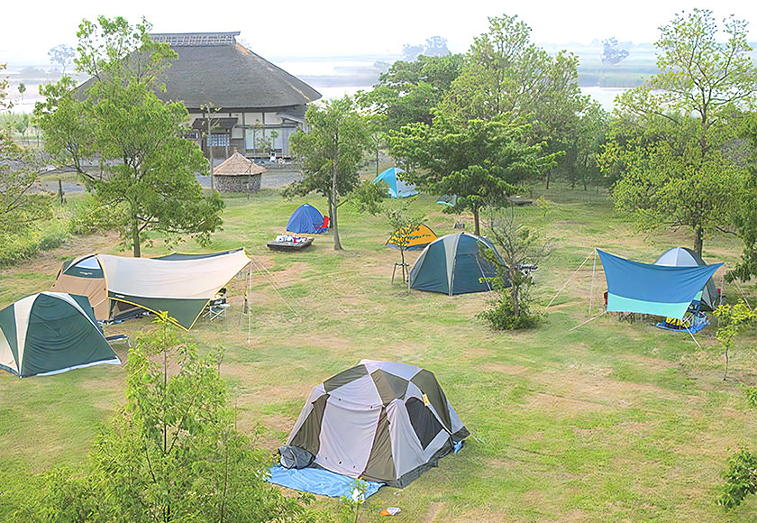福島潟 キャンプ場🏕️です!