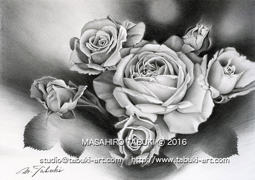 鉛筆画 4点 Real Illustration Samples