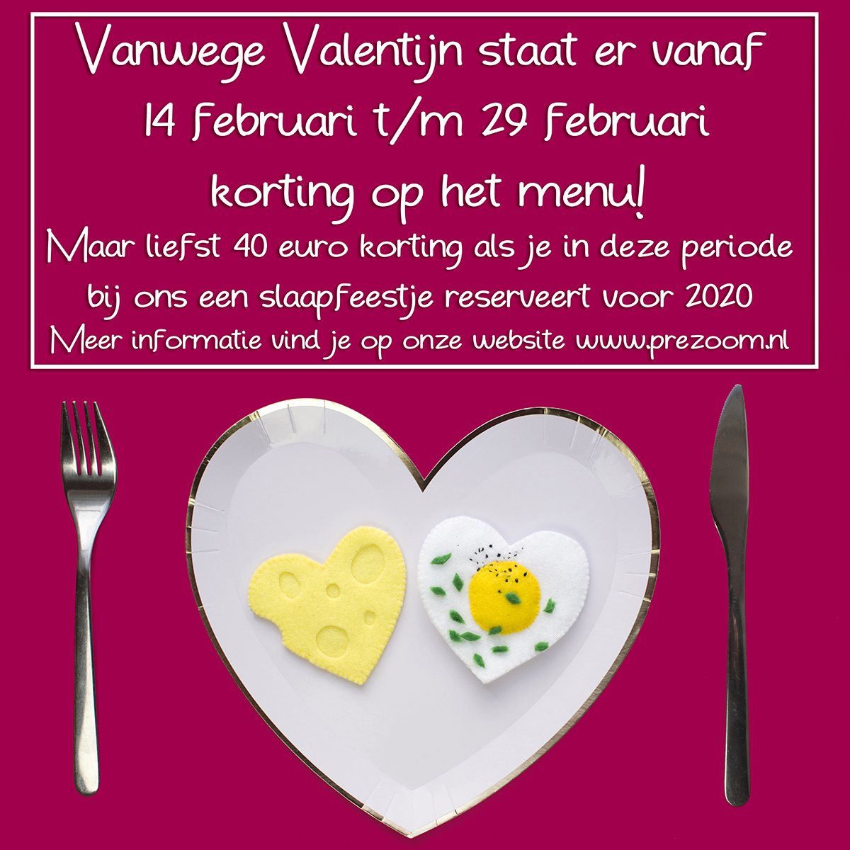 Speciale Valentijns actie op de Slaapfeestjes