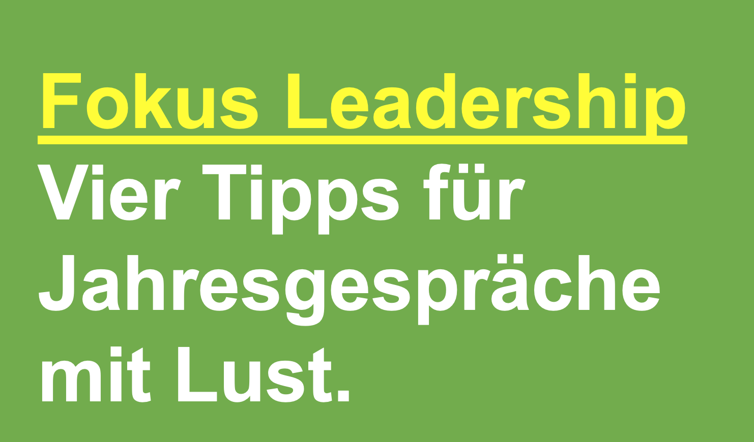 Mitarbeitergespräche mit Lust