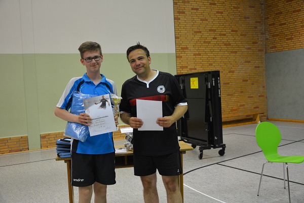 Platz 3 im Doppel: Fynn Schorsch und Gundolf Freitag