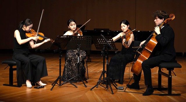 Das Streichquartett Verve, Preisträger des Kammermusikwettbewerbs der Musikhochschule Köln 2025, eröffnete die Spielzeit 2025/2026 unserer Reihe kabelKLASSIK Foto: Alessandro de Matteis
