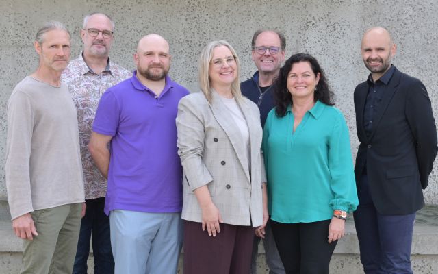 von links nach rechts: Eric Bareuther, Michael Schäfer, Benjamin Heinrich, Maria Gabel, Andreas Meixner, Melanie Heigl-Birk, Peter Scharf