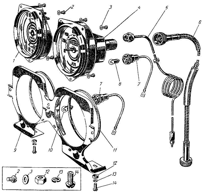 Armaturenbrett und Instrumente Moskwitsch Moskvich Mosi M400, M401. Dashboard and instruments Moskvich M400, M401. Панель приборов Москвич М400-420, М401-420.