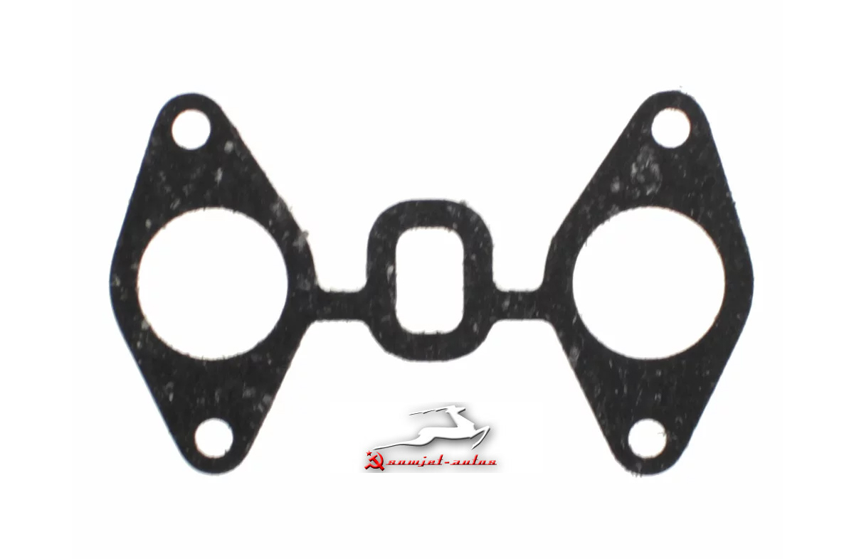 412-1008088 Mittlere Krümmerdichtung Einlaßkrümmer Dichtung Moskwitch 412 / 2140. Middle manifold gasket intake manifold Moskvich 412 / 2140. Прокладка впускной трубы средняя Москвич 412 / 2140.