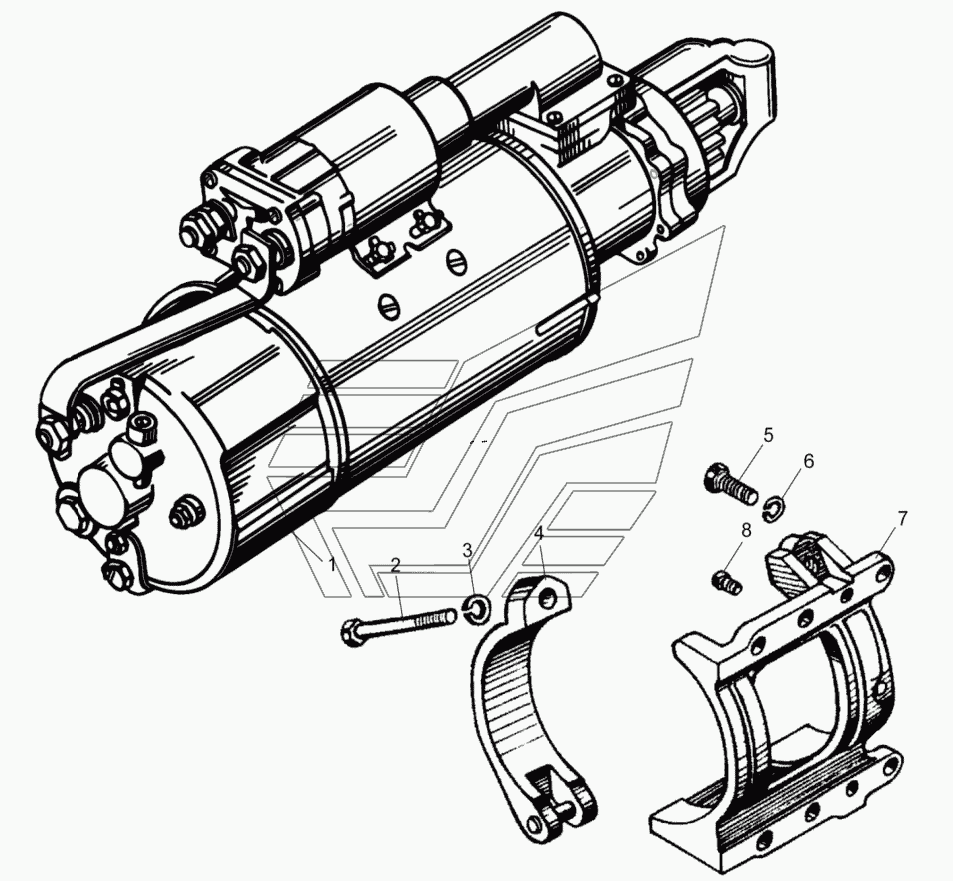  Anlasser Motoren JaMZ JaMS 240 Jaroslawski Motorny Sawod. Starter motor engine YaMZ YaMS 240. Стартер двигателя ЯМЗ-240 Ярославский моторный завод.  