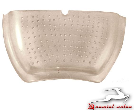 21-3717030 Glas Kennzeichenleuchte Wolga GAZ-M21. Licence plate light lens Volga GAS M-21. Рассеиватель фонаря освещения заднего номерного знака ГАЗ-М21 Волга.