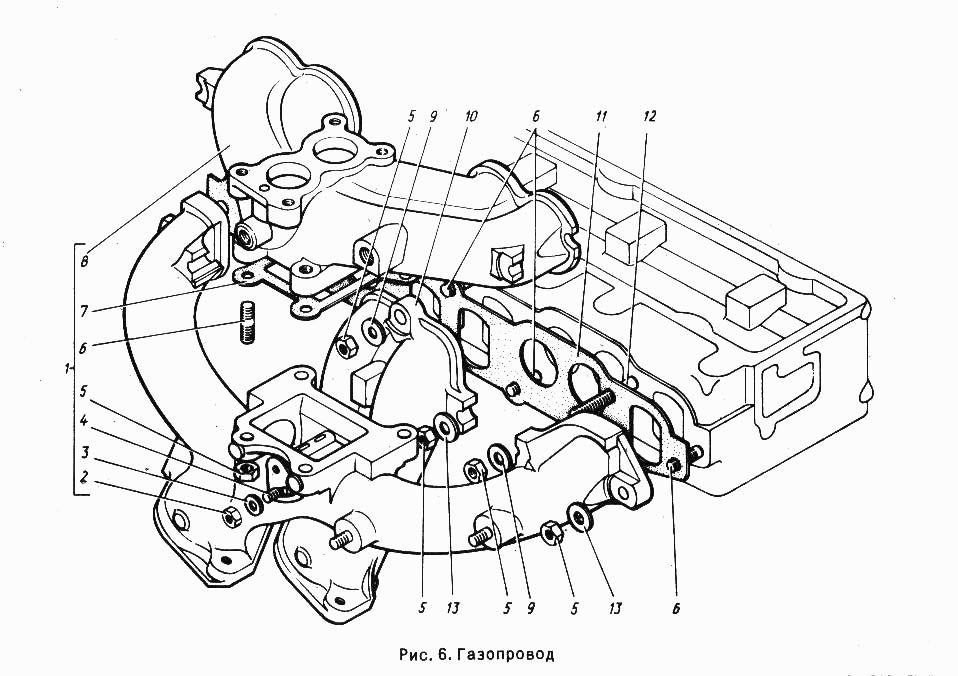 Krümmer (AbgasKrümmer, Ansaugkrümmer Einlass- und Auspuffkrümmer) GAZ-2410, GAZ 3102, GAZ 31029, GAZ 3110 Wolga. Manifold GAS 2410, GAS 3102, GAS 31029, GAS 3110 Volga. Коллектор выпускной и впускной ГАЗ 24-10, ГАЗ 3102, ГАЗ 31029, ГАЗ 3110 Волга.