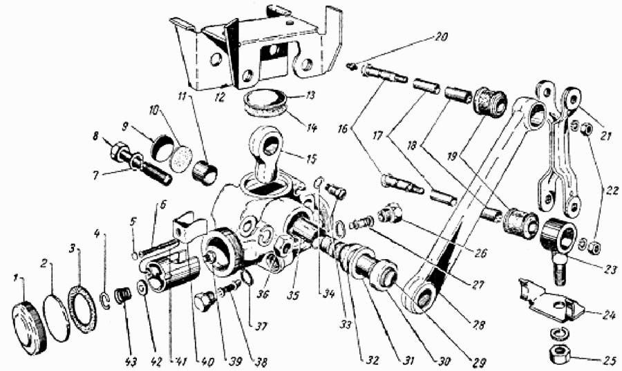 Stoßdämpfer Hebelstossdämpfer hinten GAZ 69, GAZ 69A.  Rear Lever Shock absorbers GAS 69, GAS 69A. Амортизаторы (заднии) задней подвески рычажные ГАЗ 69, ГАЗ 69А.