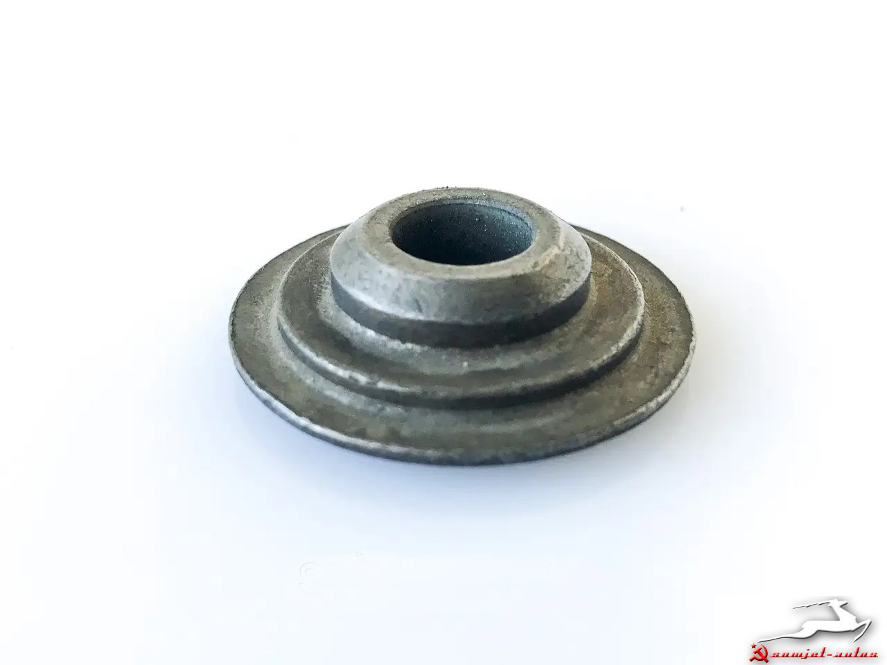 24-1007025-11 Ventilfederteller Teller Ventilfeder oben GAZ 2410 Wolga. Upper valve spring cap GAS 24-10 Volga. Тарелка пружин клапанов верхняя двигателя ГАЗ 24-10 Волга.