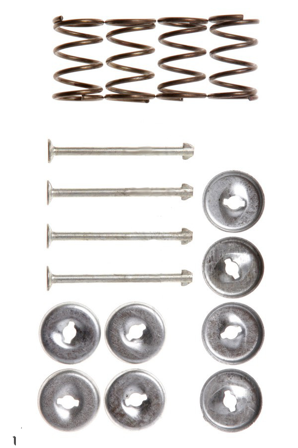 Montagesatz Bremsbacken GAZ 21 Wolga. Mounting kit rear brake shoes GAS M21 Volga. Ремкомплект отжимной пружины колодок тормоза (Солдатик колодки) ГАЗ М21 Волга. М-2067-С (Pos. 14) М-2065-С (Pos. 15) М-2066-С (Pos. 16) М-2068-С (Pos. 32)