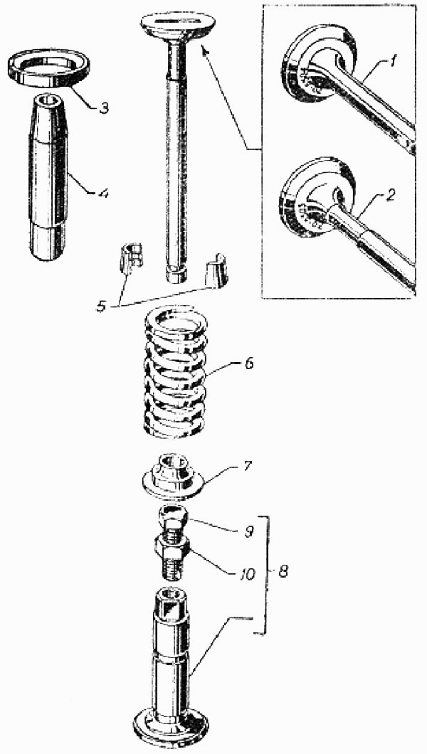Ventile und Stößel GAZ 69, GAZ 69A, GAZ M-20 Pobeda, GAZ M-72, FSO М-20 Warszawa. Valve and Tappets GAS 69, GAS 69A, GAS M20 Pobeda, GAS M72, FSO М20 Warszawa. Клапаны и толкатели ГАЗ 69, 69А, ГАЗ-М20 Победа, ГАЗ М-72, ФСО М20 Варшава.