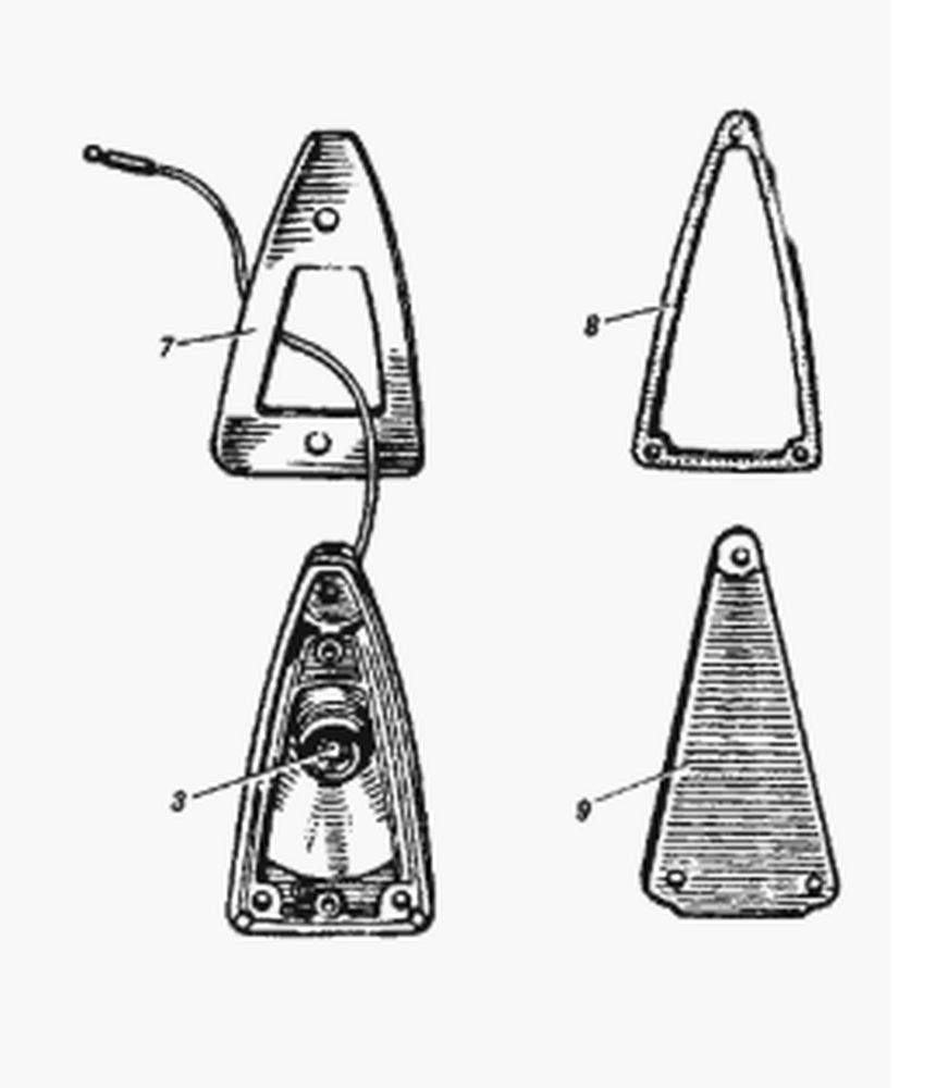 УП-112 Blinker Blinkleuchte hinten Moskwitsch M408, M412. Rear indicator Moskvich M-408, M-412. Указатель поворота, (повторитель, поворотники задние) задний Москвич M412, M408 поздний.